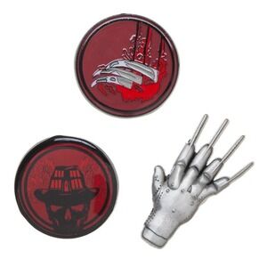 Nightmare on Elm Street  Pins Set of 3 Pinbacks Lapels Freddy Krueger Claws